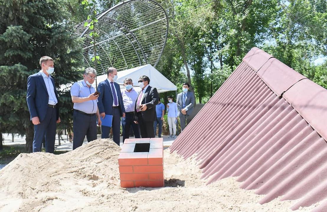«4 тонны песка»: В Туркестане открыли новый арт-объект