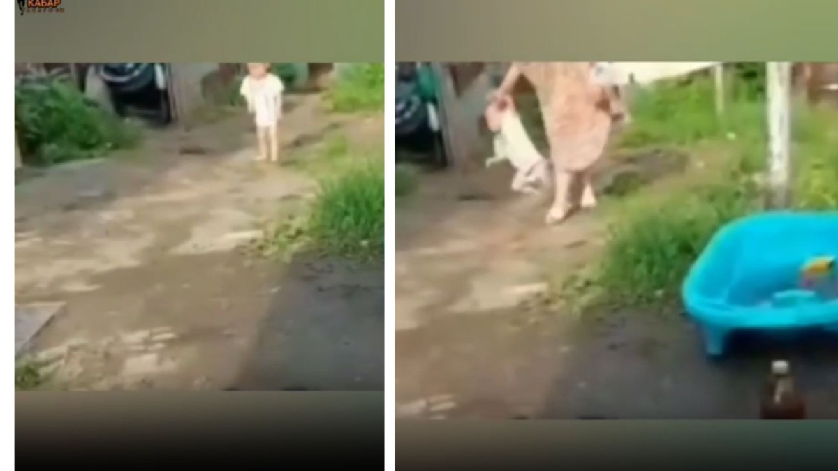 На видео попал кадр, где женщина избил, а потом закопала своего ребенка
